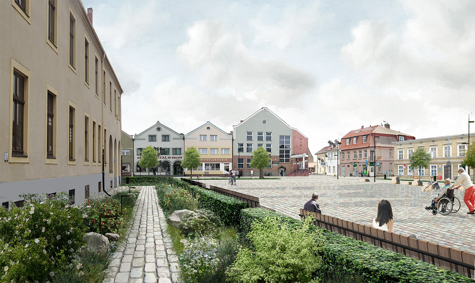 Praca konkursowa - Zagospodarowanie przestrzenne Rynku w Trzebiatowie